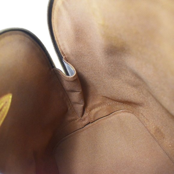 Authentic LOUIS VUITTON LV Logo Alma Hand Bag Monogram Leather Brown France - Picture 11 of 16